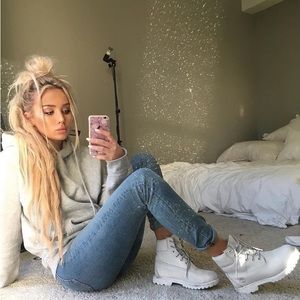 Rare Light Grey Timberland Boots